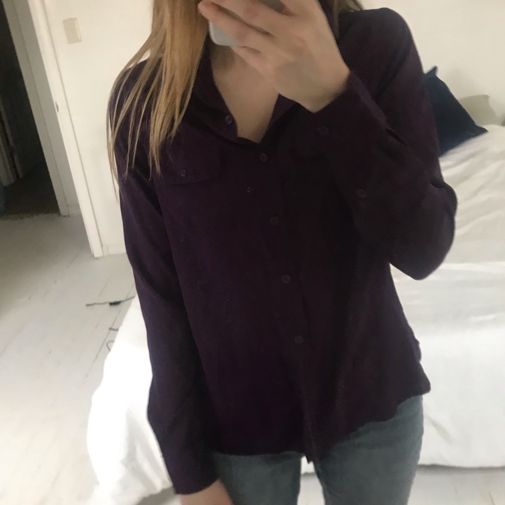 American Eagle purple button down